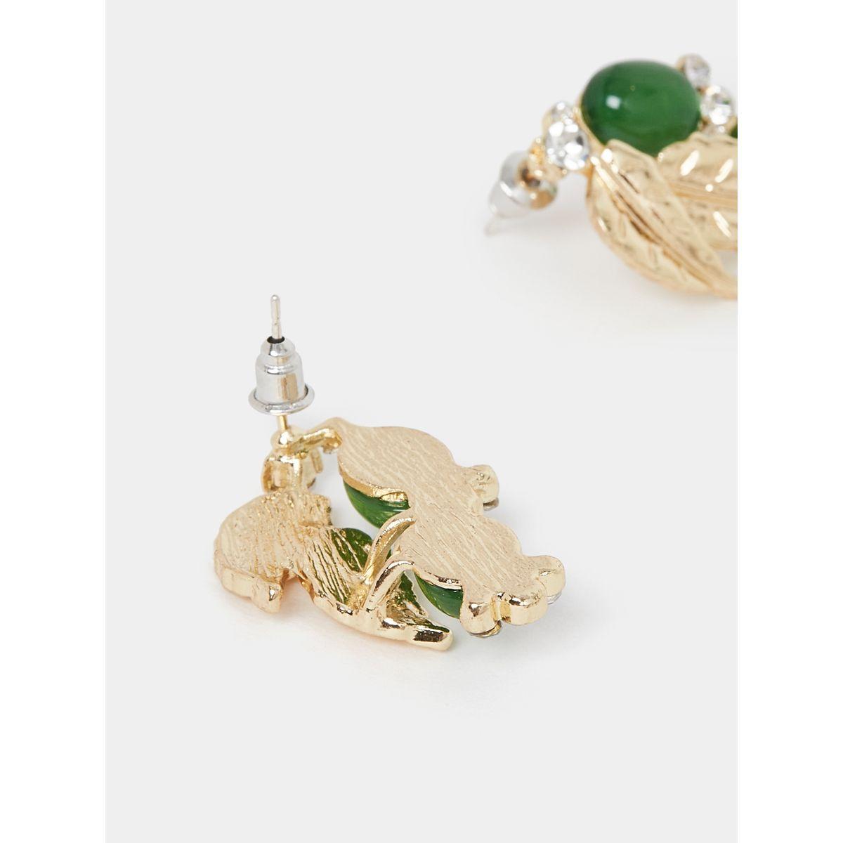 Styli Gemstone Stud Earrings-women-watchesandjewellery-jewellery-earrings-image-3