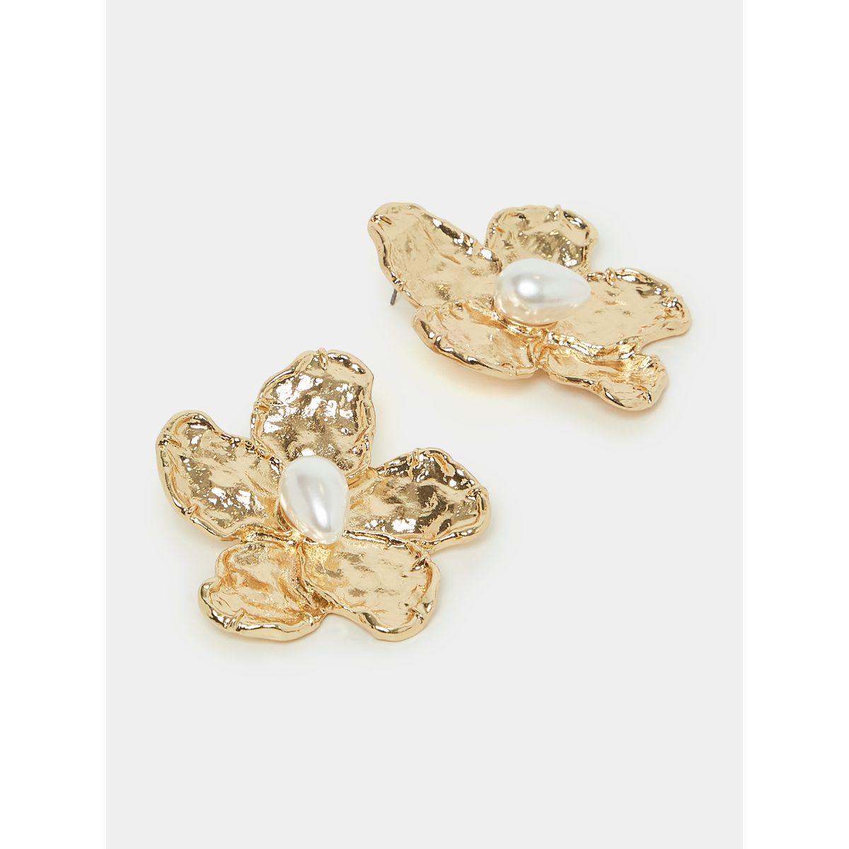 Styli Floral Chunky Earrings-women-watchesandjewellery-jewellery-earrings-image-1