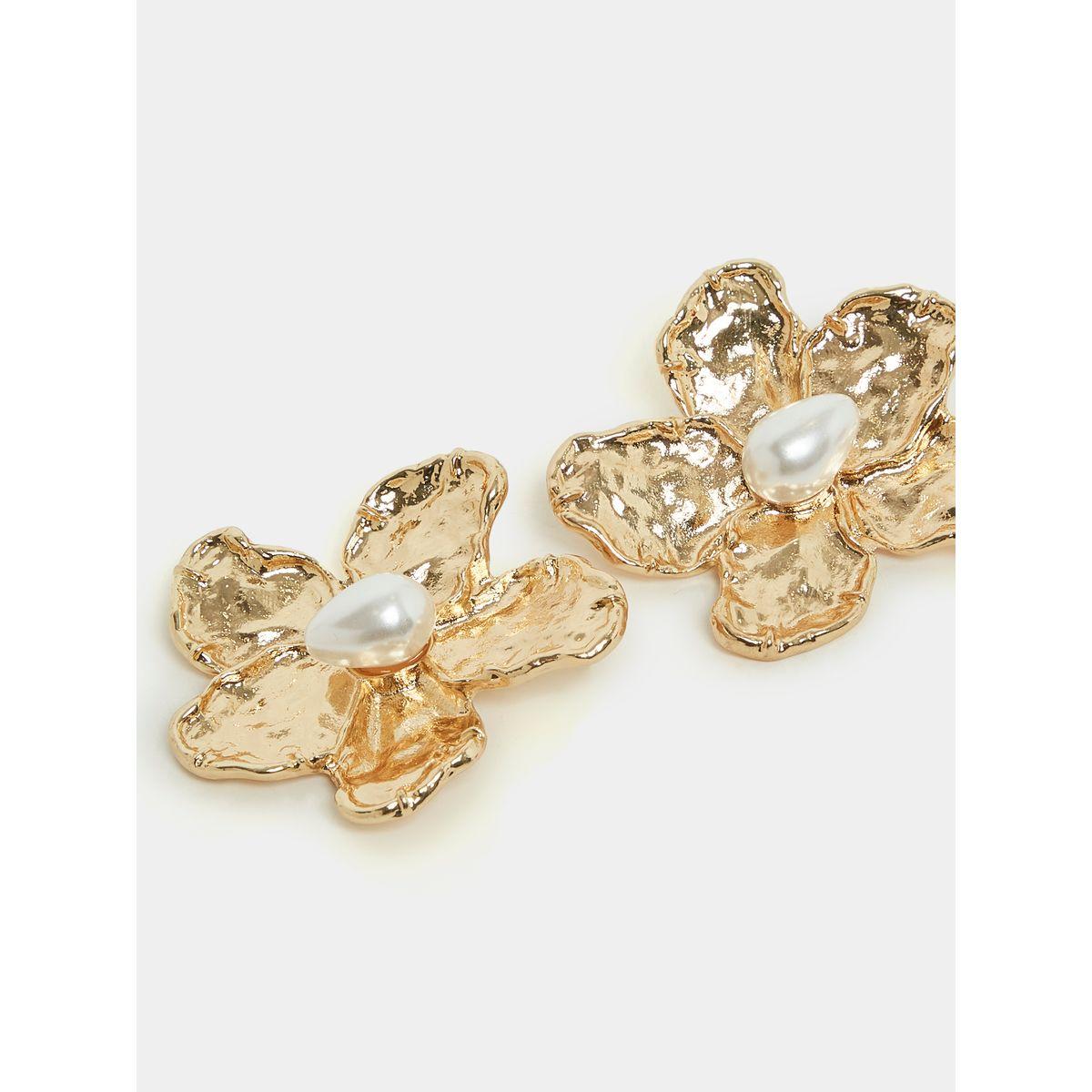 Styli Floral Chunky Earrings-women-watchesandjewellery-jewellery-earrings-image-2