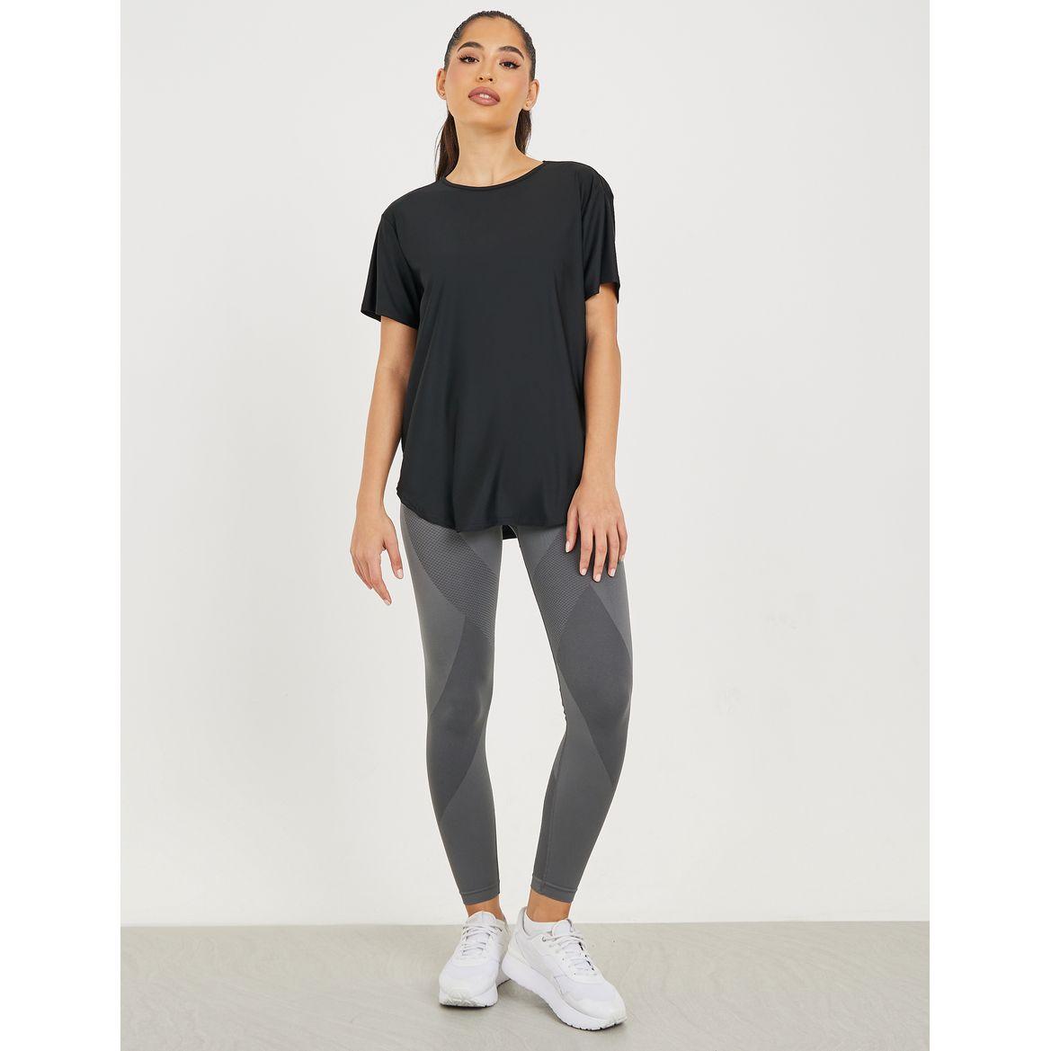 Styli Active Inspired Back Slogan Loose Fit Yoga Top-sports-women-clothing-tshirtsandvests-image-2