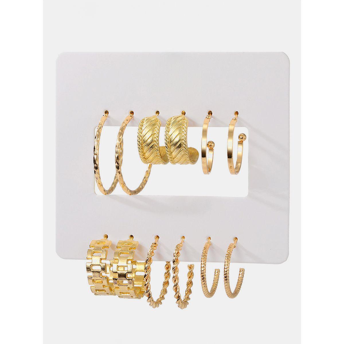 مجموعة من 6 اقراط كاجوال-women-watchesandjewellery-jewellery-earrings-image-5