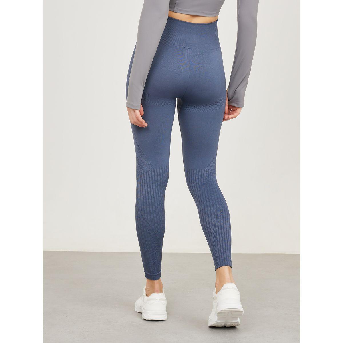 Styli Active High Rise Wide Waist Textured Panel Leggings-women-clothing-sportswearandactivewear-bottoms-image-4