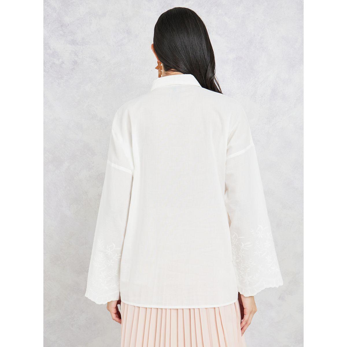 بلوزة سادة بتفاصيل مُطرّزة-women-clothing-shirtsandblouses-shirts-image-5