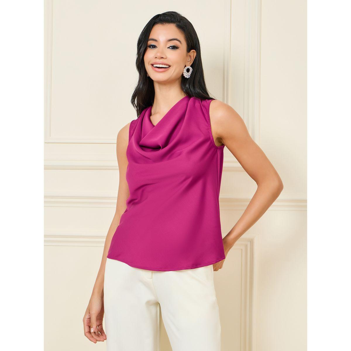 Styli Satin Cowl Neck Sleeveless Blouse-women-clothing-shirtsandblouses-blouses-image-2