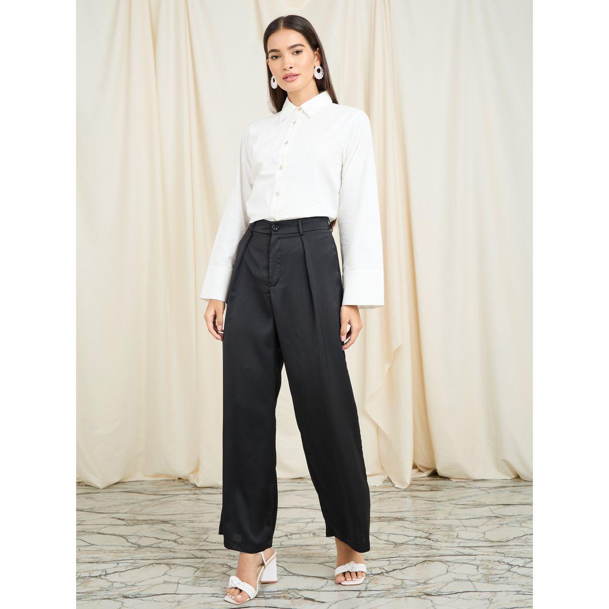 Styli Solid Wide Cuff Sleeve Shirt-women-clothing-shirtsandblouses-shirts-image-3