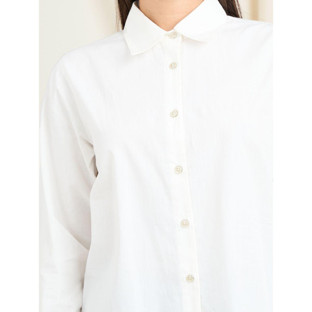 Styli Solid Wide Cuff Sleeve Shirt-women-clothing-shirtsandblouses-shirts-image-4