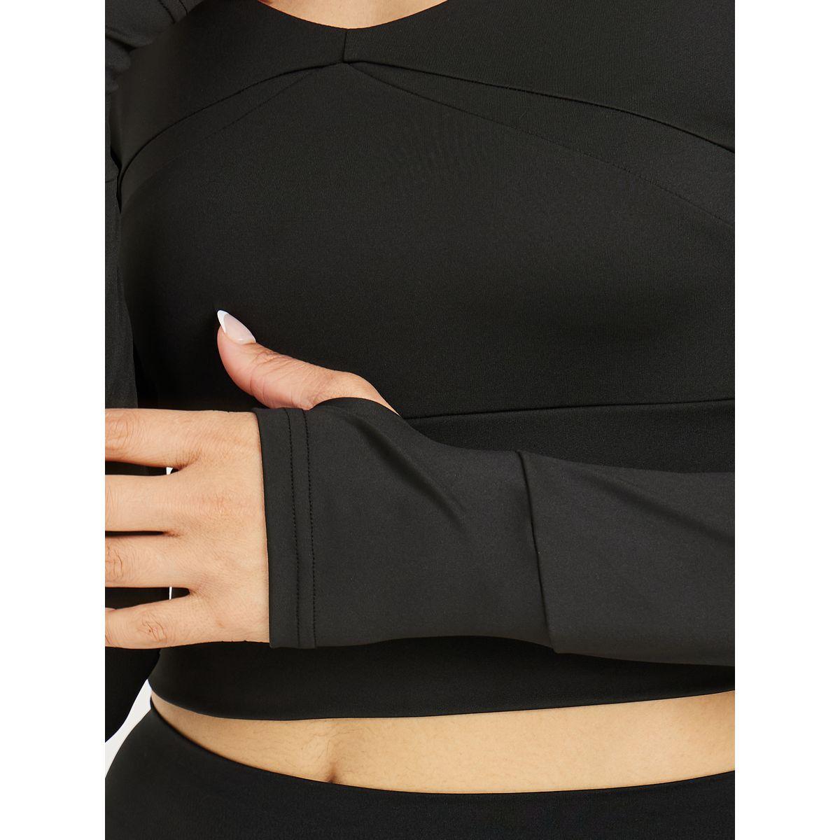 بلوزة كاجوال بتداخلات مدروزة-women-clothing-sportswearandactivewear-tshirtsandvests-image-3