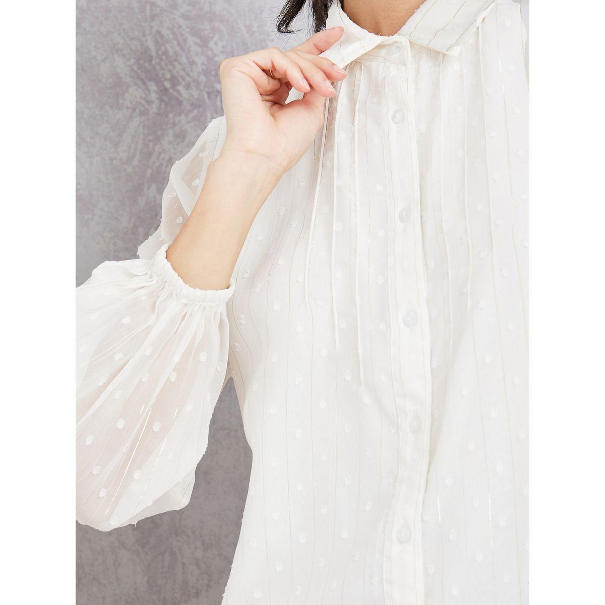 Styli Dobby Long Sleeves Collared Shirt-women-clothing-shirtsandblouses-shirts-image-4