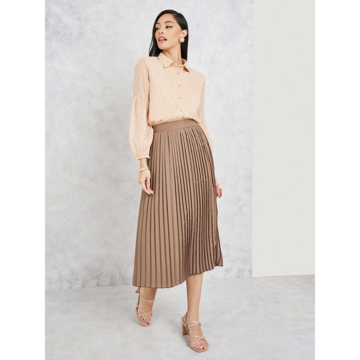 Styli Dobby Long Sleeves Collared Shirt-women-clothing-shirtsandblouses-shirts-image-3