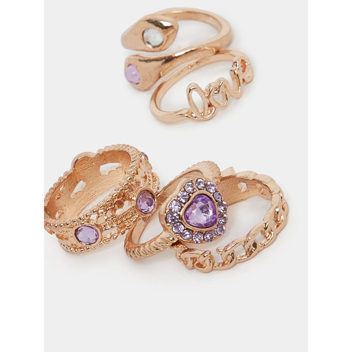Styli Set of 5 - Embellished Rhinestone Rings-women-watchesandjewellery-jewellery-rings-image-2
