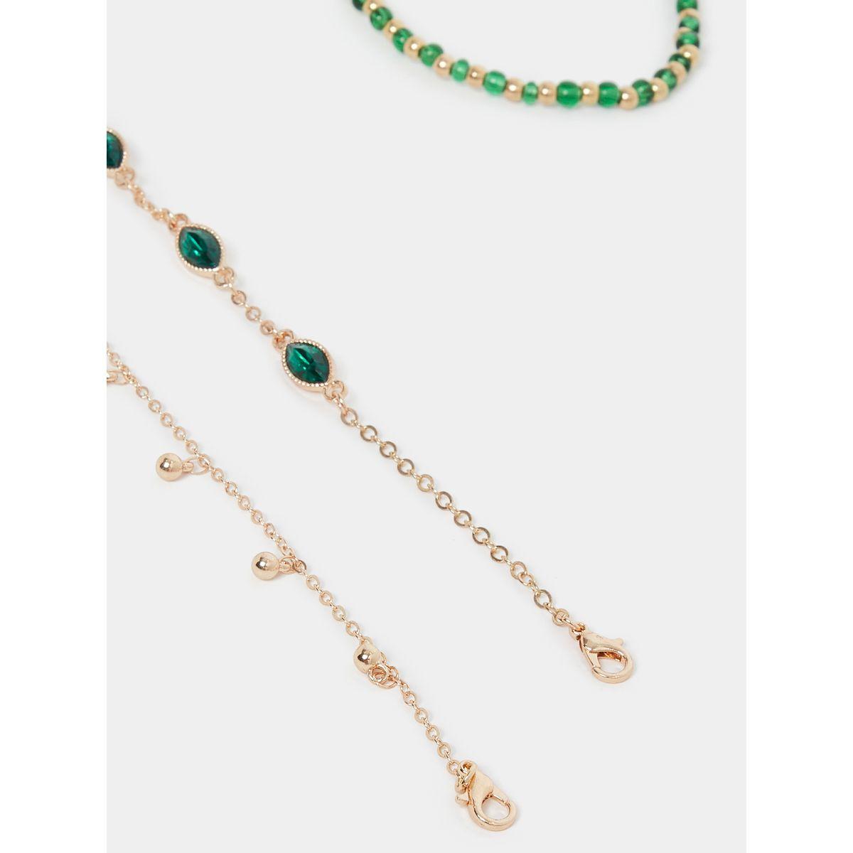 Styli Set of 3 -Beaded Drop Embellished Anklet-women-watchesandjewellery-jewellery-anklets-image-3