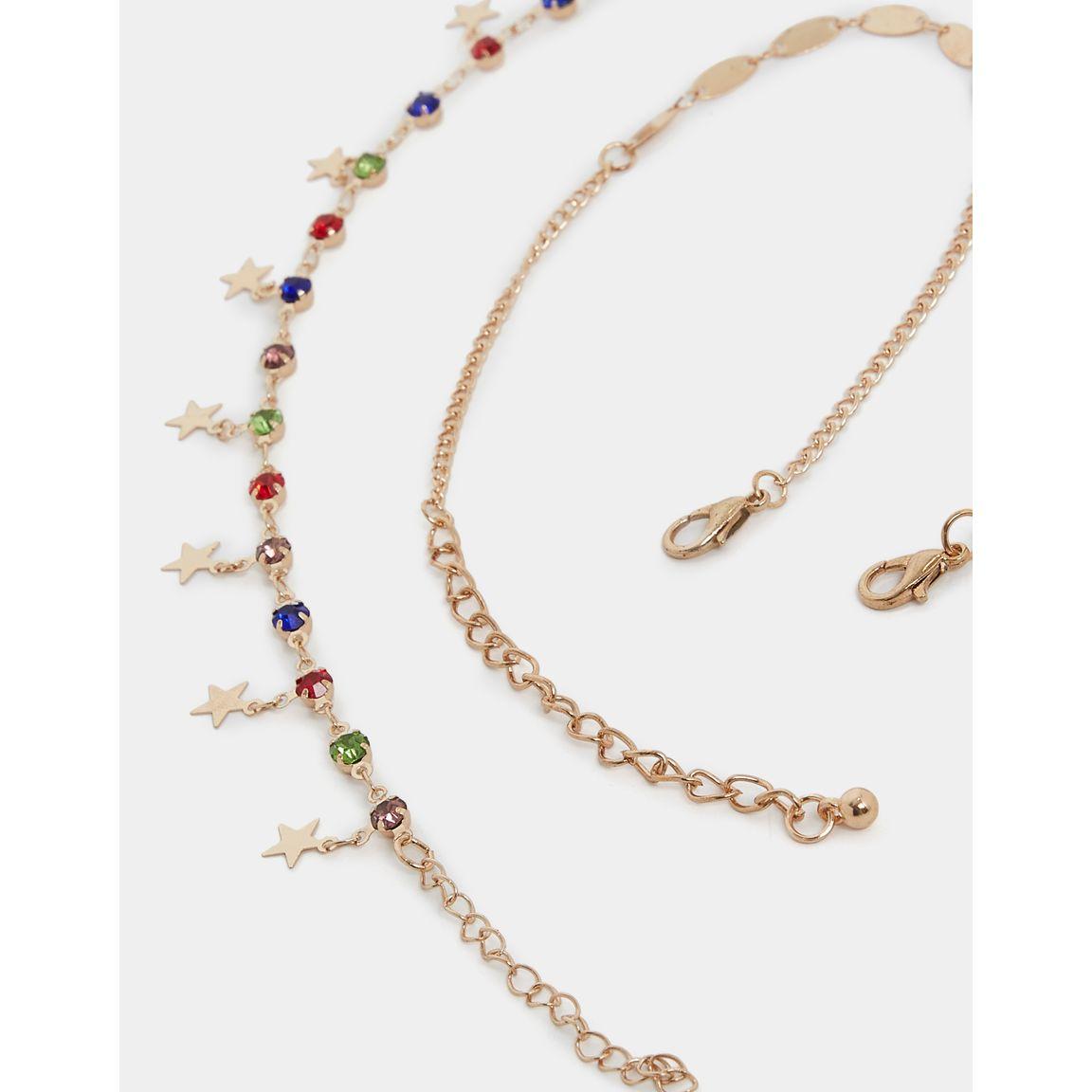 Styli Set of 3 - Drop Star Chain Anklet-women-watchesandjewellery-jewellery-anklets-image-3