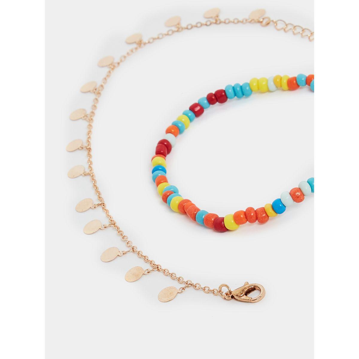 Styli Set of 2 - Coin Drop Chain Anklet-women-watchesandjewellery-jewellery-anklets-image-3