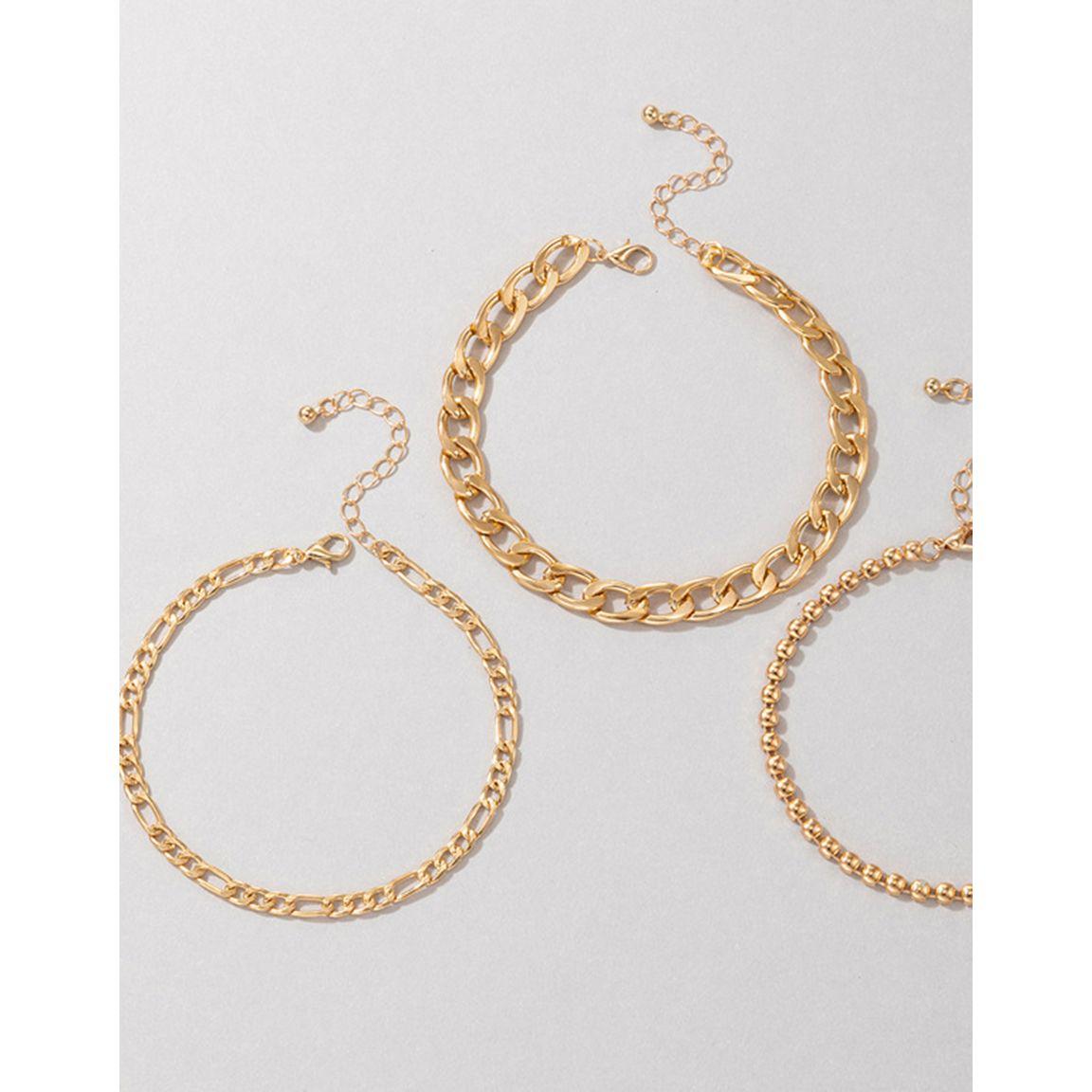 Styli Set of 3 - Wide Chain Anklet with Lobster Clasp-women-watchesandjewellery-jewellery-anklets-image-4