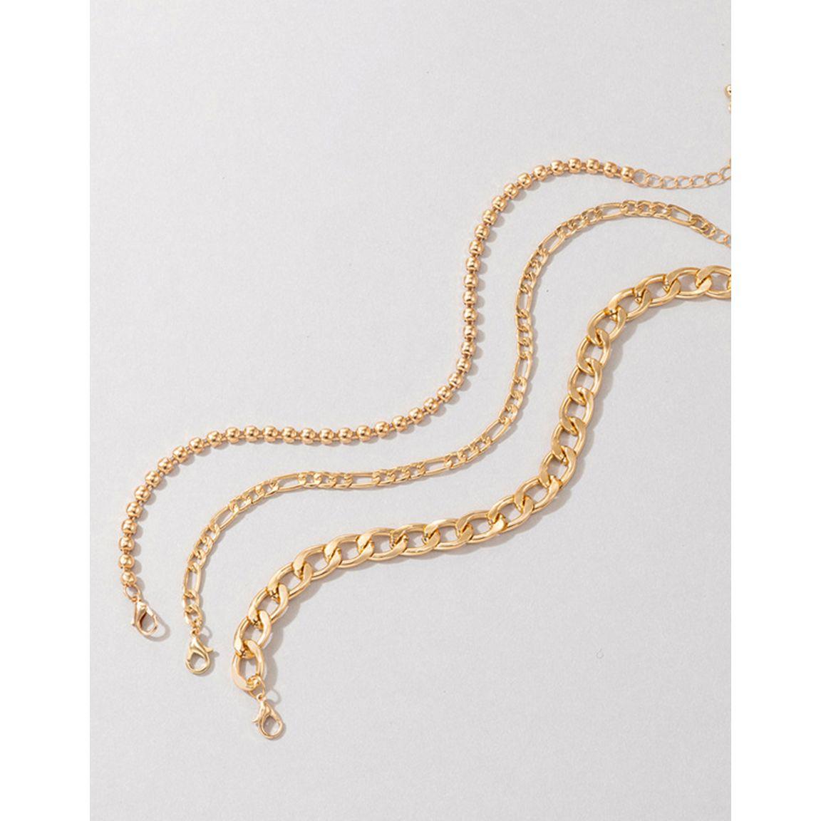 Styli Set of 3 - Wide Chain Anklet with Lobster Clasp-women-watchesandjewellery-jewellery-anklets-image-6