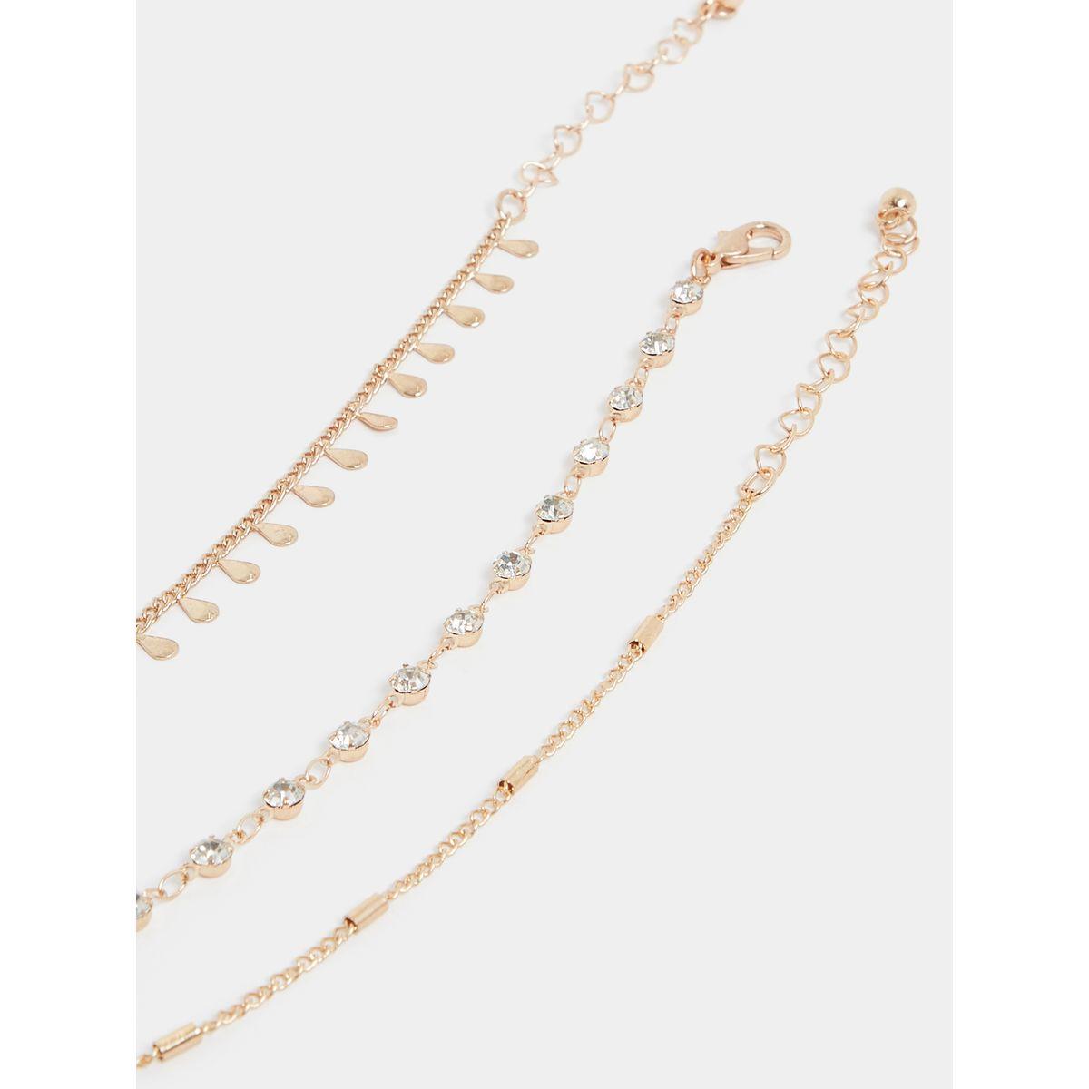 Styli Set of 3 - Drop Embellished Anklet-women-watchesandjewellery-jewellery-anklets-image-2