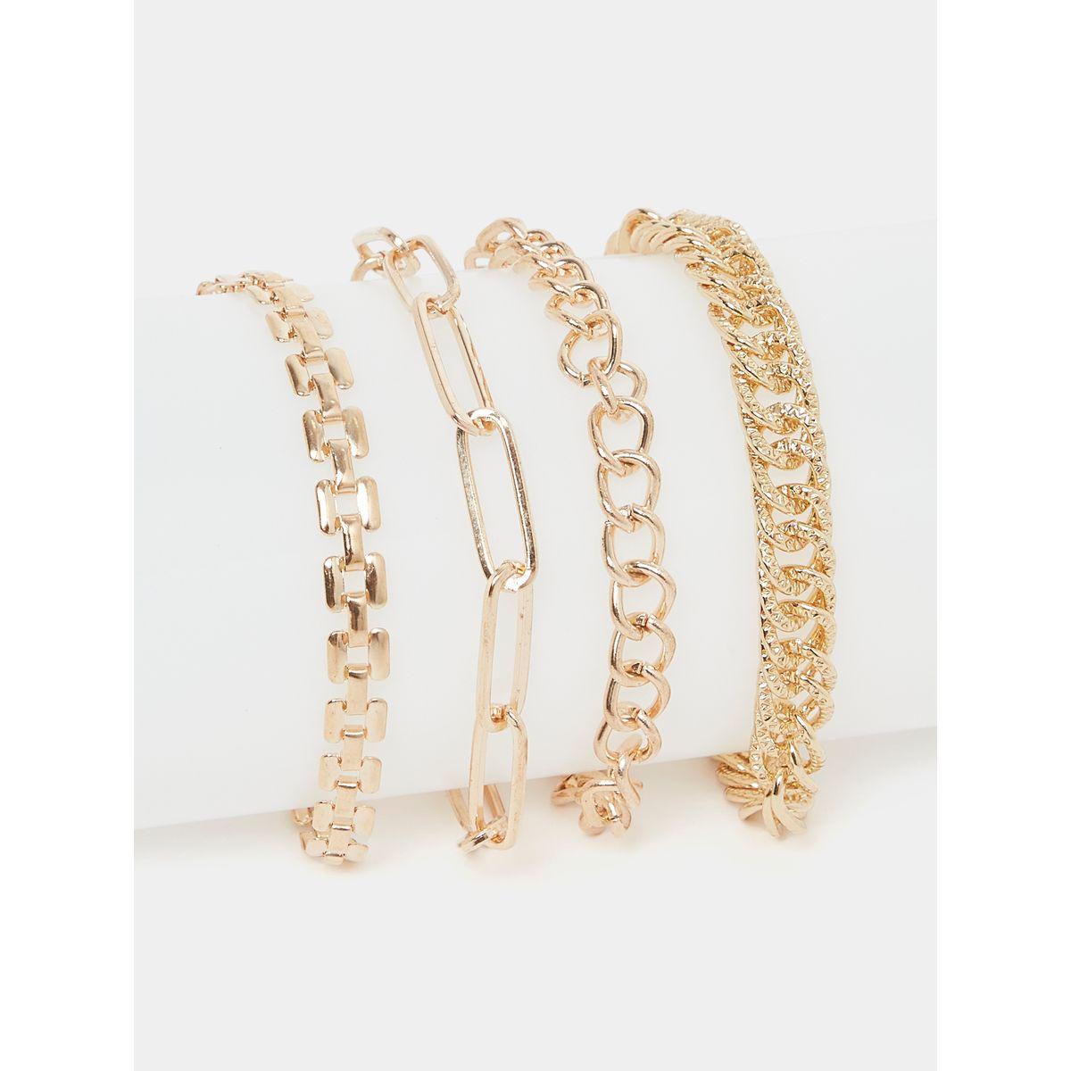 Styli Set of 4 - Chunky Chain Anklet-women-watchesandjewellery-jewellery-anklets-image-1
