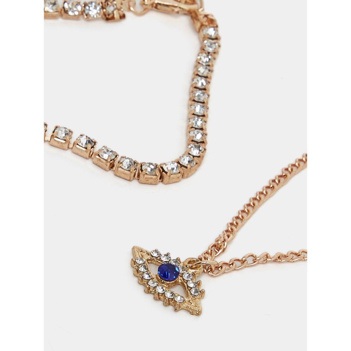 Styli Set of 2 - Embellished Eyelet Chain Anklet-women-watchesandjewellery-jewellery-anklets-image-2