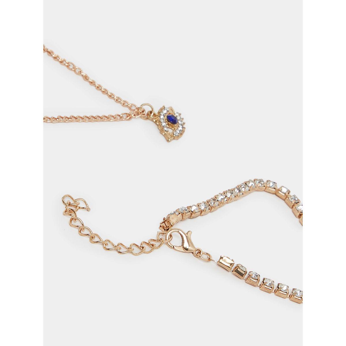 Styli Set of 2 - Embellished Eyelet Chain Anklet-women-watchesandjewellery-jewellery-anklets-image-3