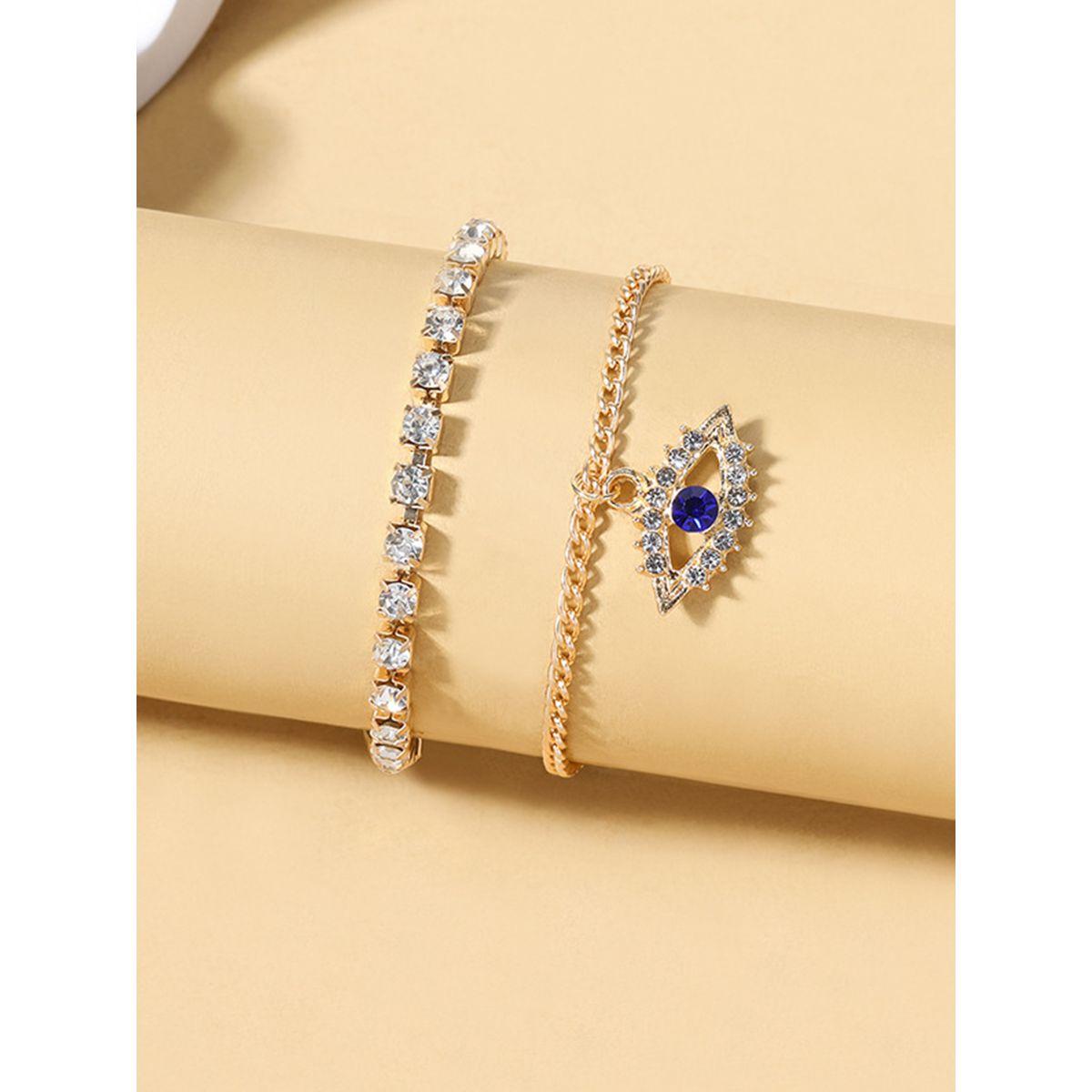 Styli Set of 2 - Embellished Eyelet Chain Anklet-women-watchesandjewellery-jewellery-anklets-image-5