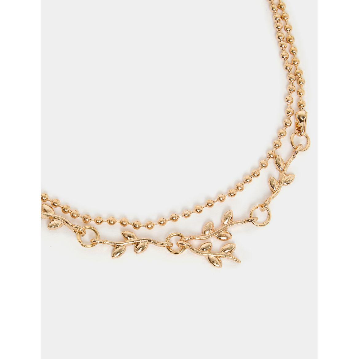 Styli Leaf Design Layered Anklet-women-watchesandjewellery-jewellery-anklets-image-3