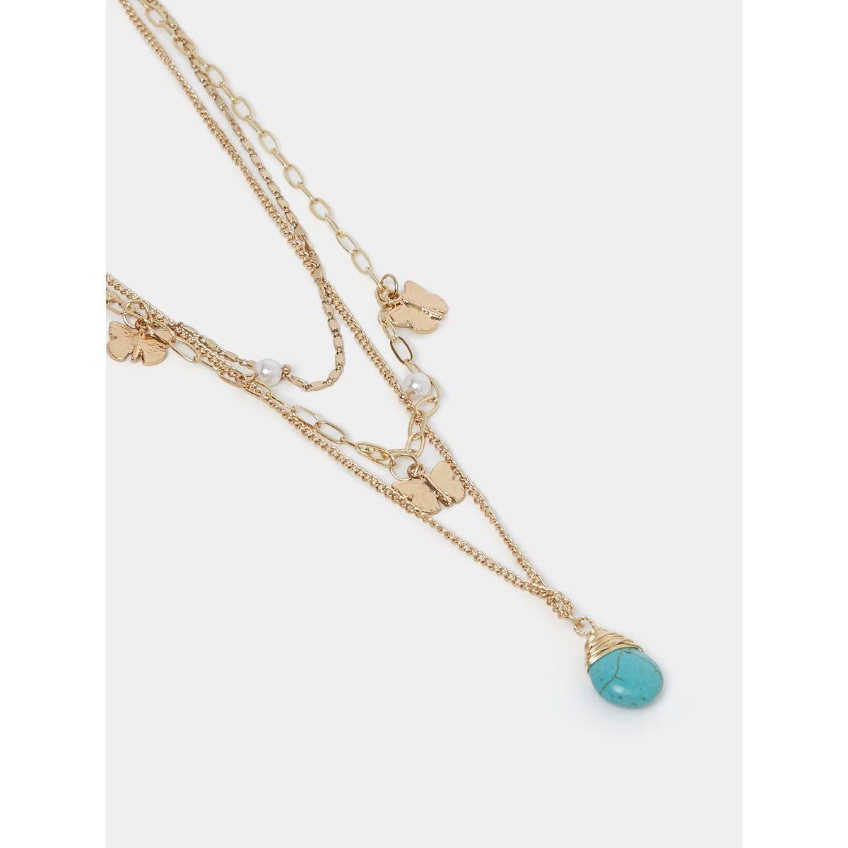Styli Layered Pendant Necklace with Lobster Clasp Closure-women-watchesandjewellery-jewellery-necklacesandpendants-image-2