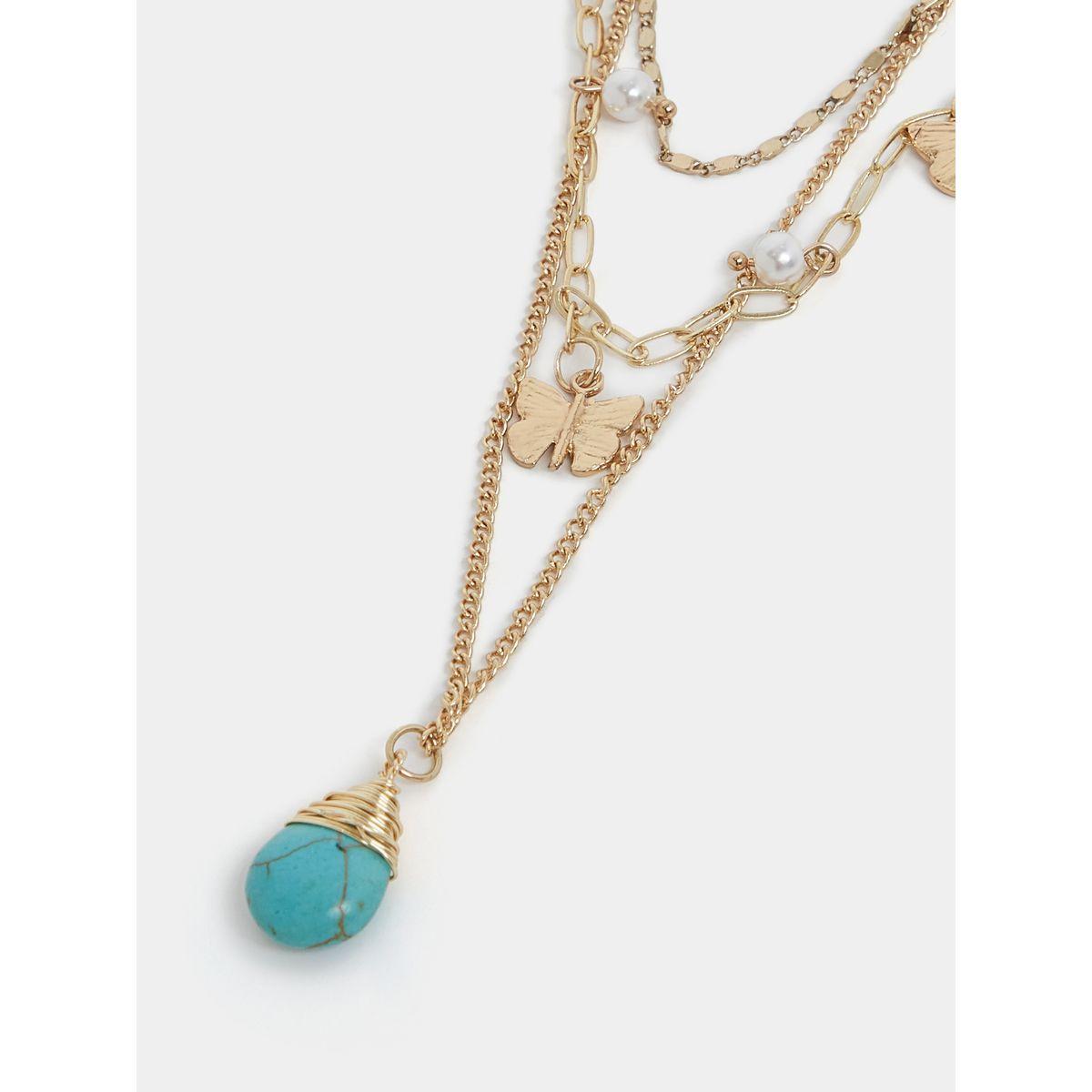 Styli Layered Pendant Necklace with Lobster Clasp Closure-women-watchesandjewellery-jewellery-necklacesandpendants-image-3