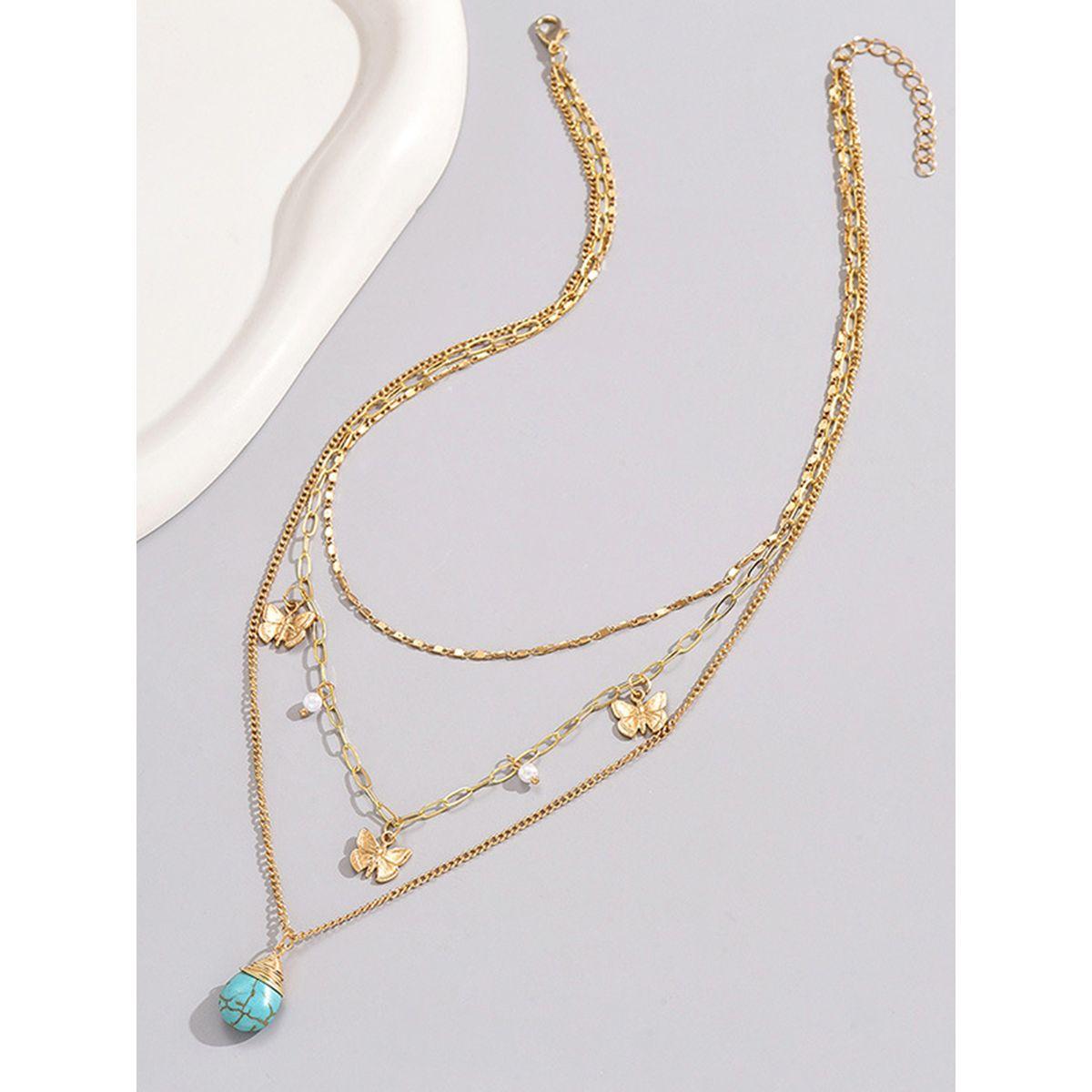 Styli Layered Pendant Necklace with Lobster Clasp Closure-women-watchesandjewellery-jewellery-necklacesandpendants-image-8