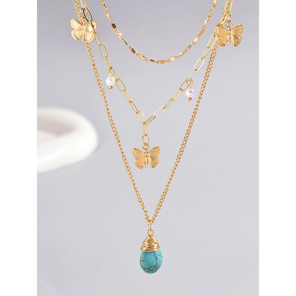 Styli Layered Pendant Necklace with Lobster Clasp Closure-women-watchesandjewellery-jewellery-necklacesandpendants-image-9