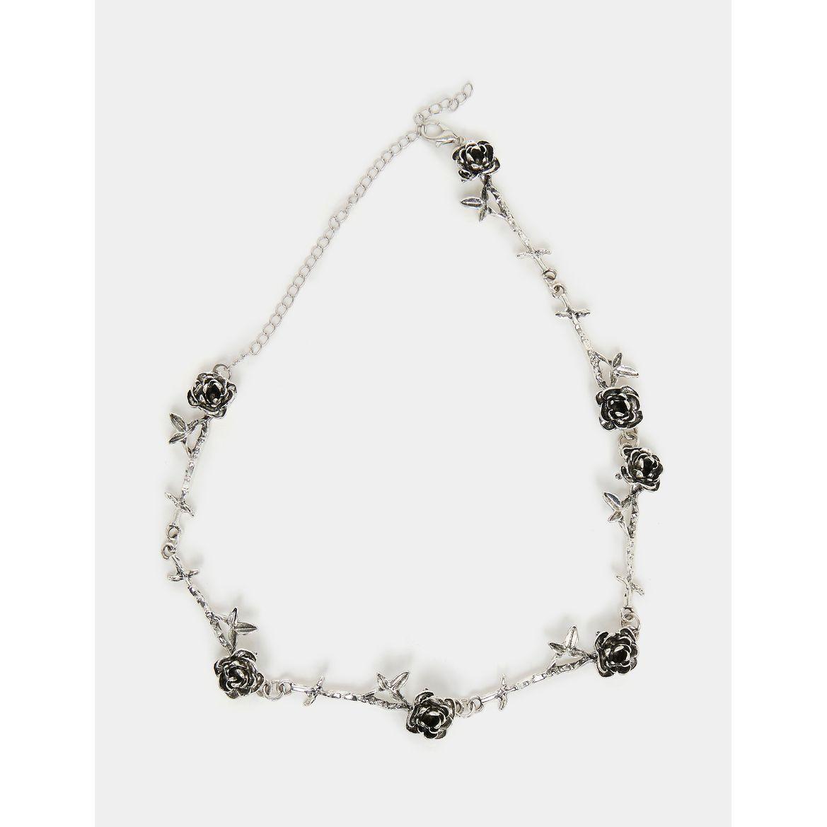 Styli Floral Accent Chain Necklace-women-watchesandjewellery-jewellery-necklacesandpendants-image-1