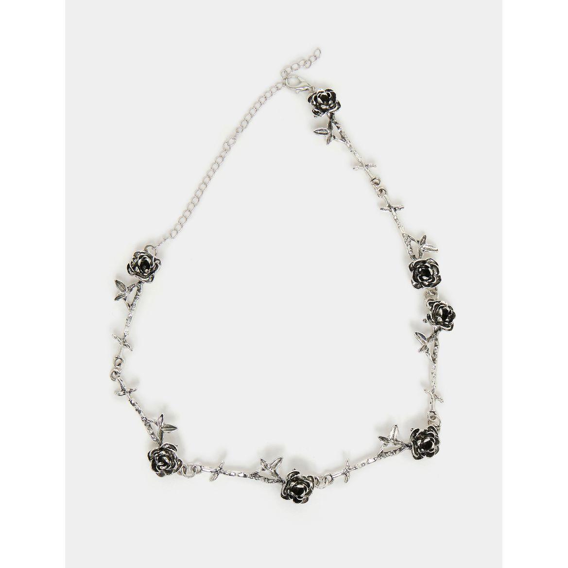 Styli Floral Accent Chain Necklace-women-watchesandjewellery-jewellery-necklacesandpendants-image-2