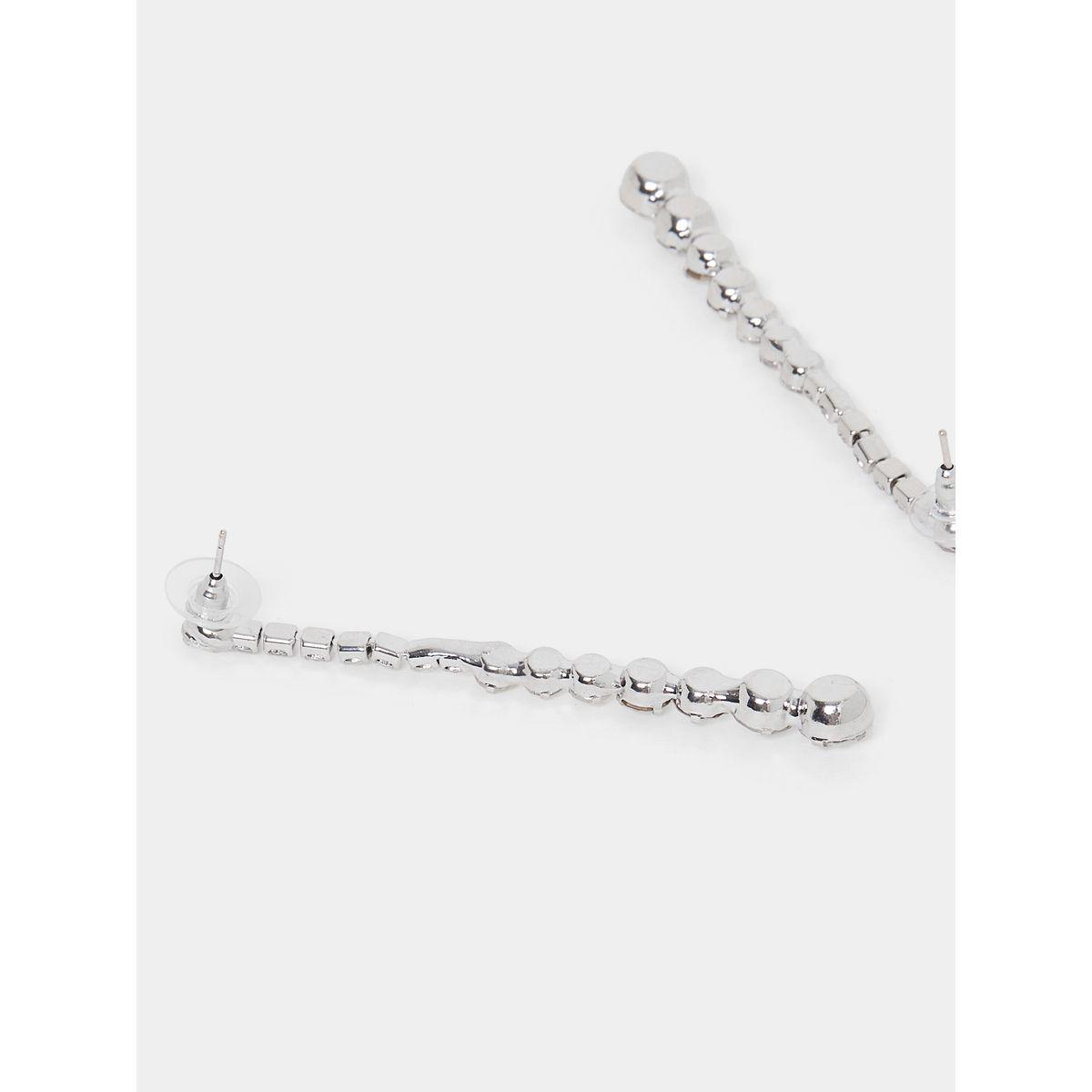 Styli Embellished Rhinestone Drop Earrings-women-watchesandjewellery-jewellery-earrings-image-3