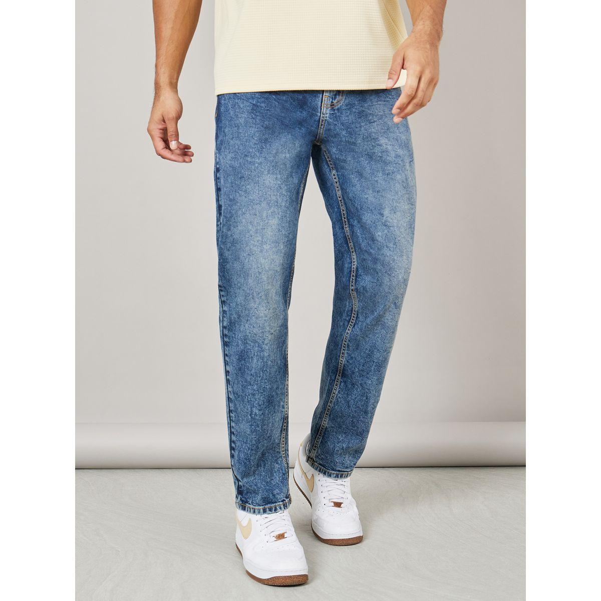 جينز بقصة مريحة وتفاصيل باهتة-men-clothing-bottoms-jeans-image-1