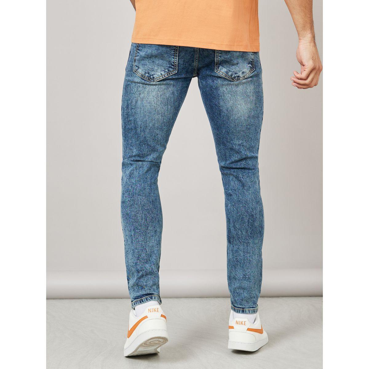 Styli Skinny Fit Light Wash Rip and Repair Jeans-men-clothing-bottoms-jeans-image-4