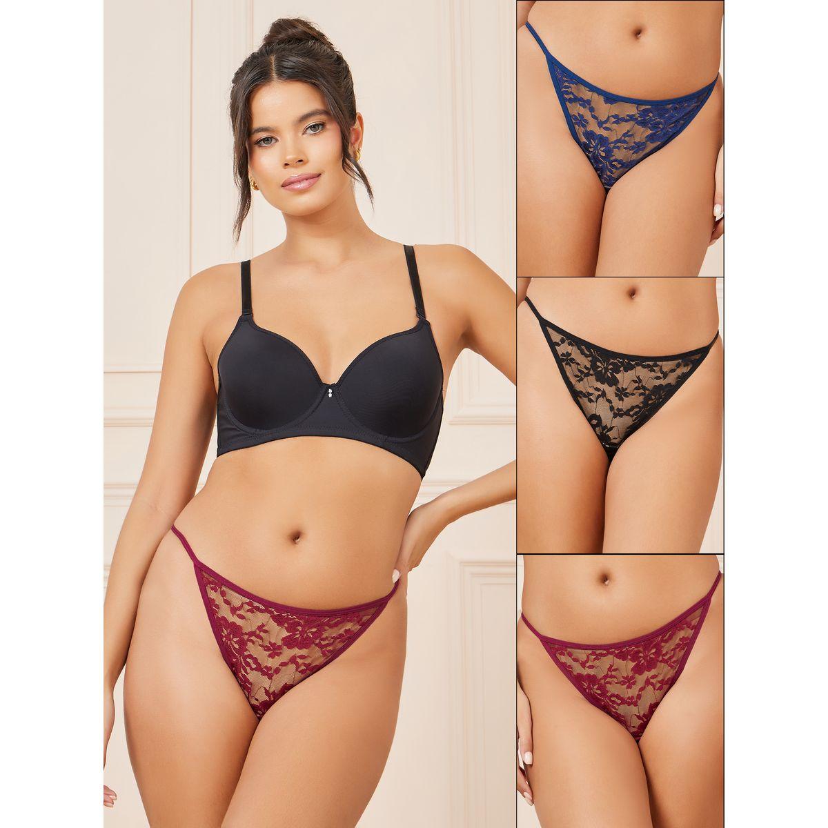 Styli Pack of 3 - All Over Floral Lace Thong-women-clothing-lingerie-panties-image-1