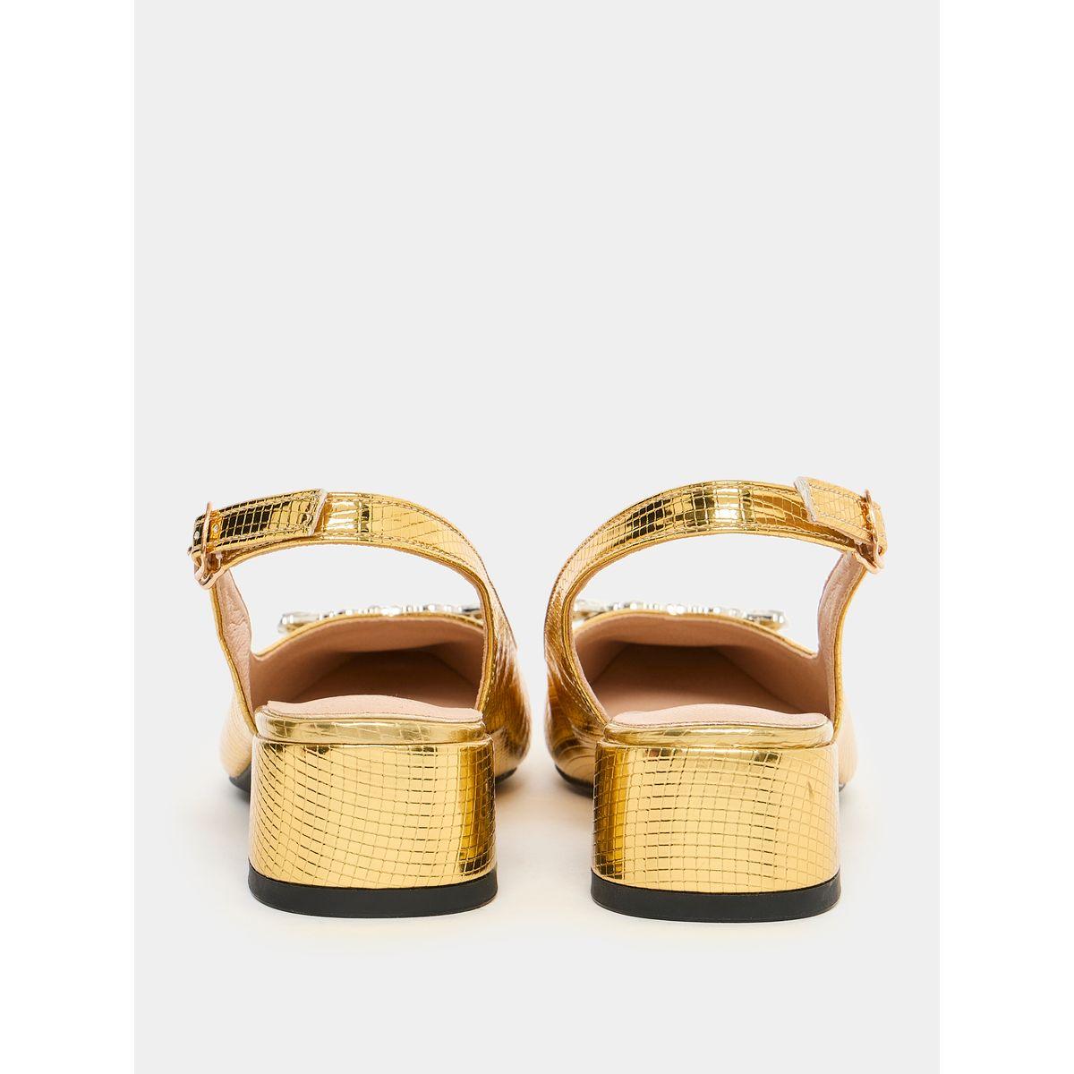 Styli Embellished Trim Heeled Shoes with Buckle Closure-women-shoes-heels-image-3