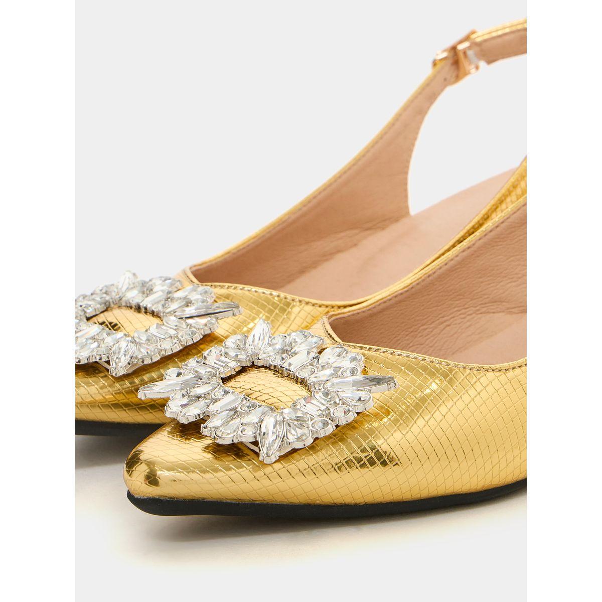 حذاء بكعب منخفض وإبزيم غلق-women-shoes-heels-image-4