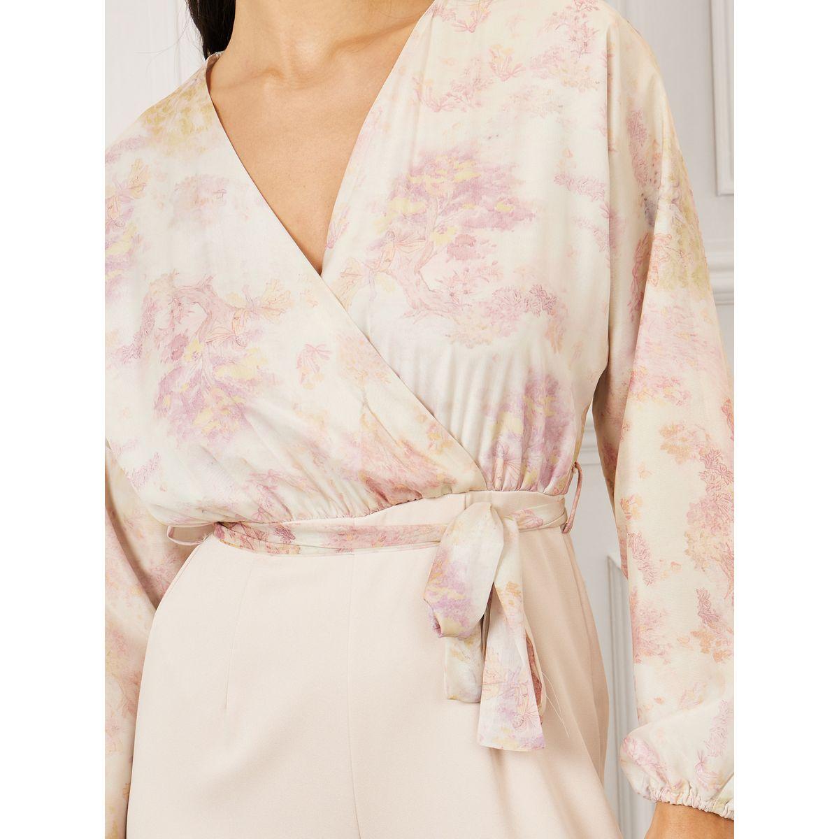 Styli Floral Print Wide Leg Jumpsuit with Self Tie Up-women-clothing-jumpsuits-image-3