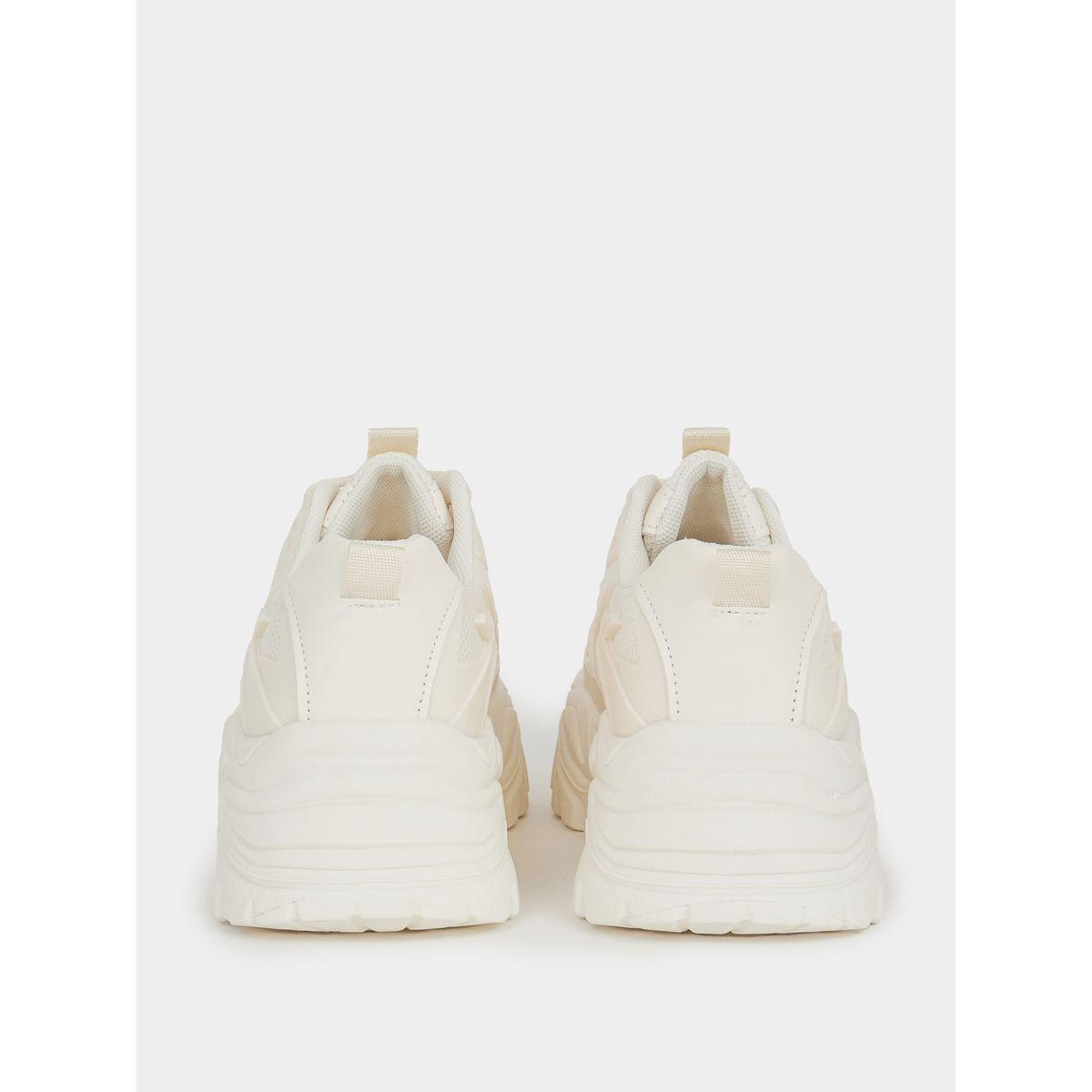 Styli Textured Lace Up Chunky Sole Sneakers-women-shoes-sneakers-image-5