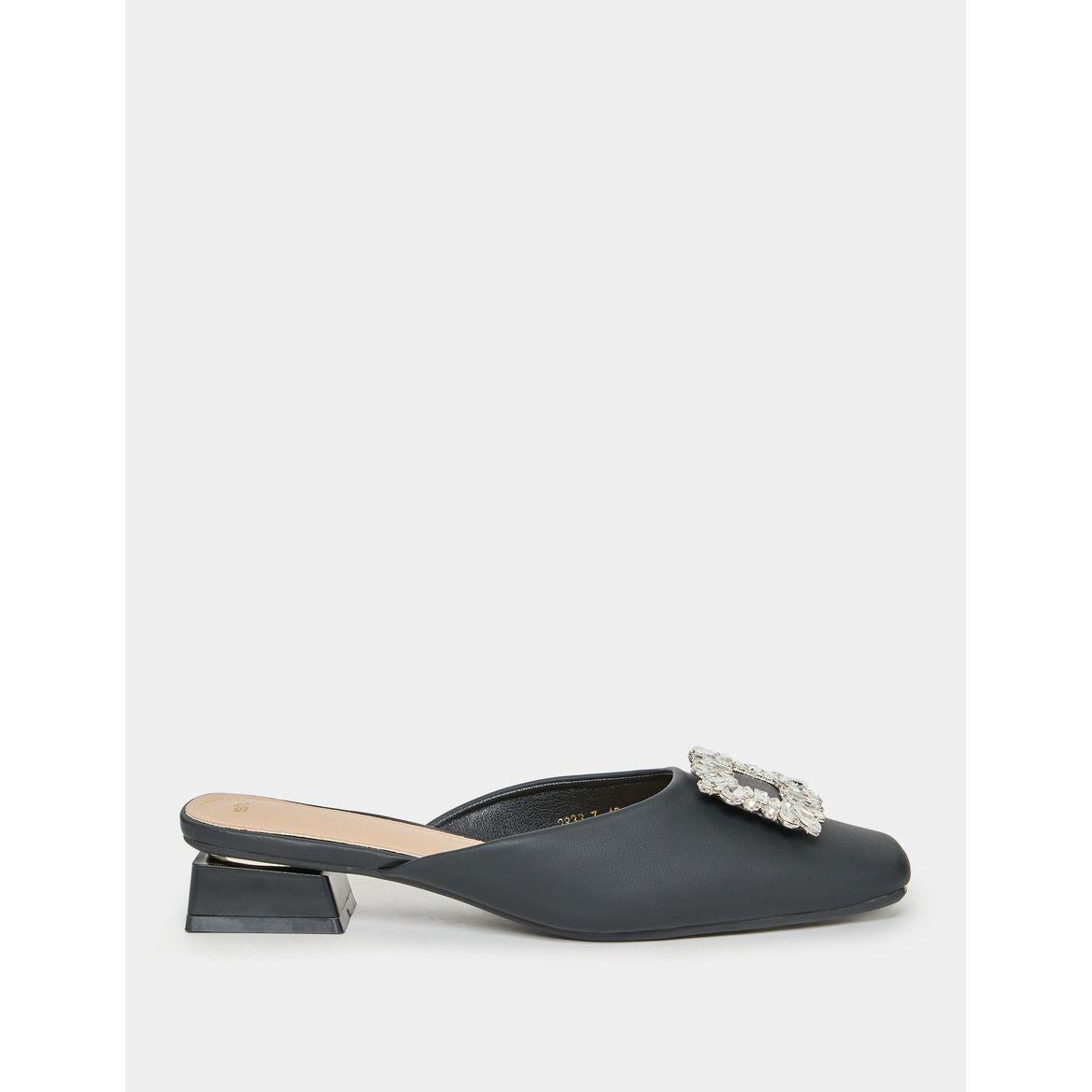 Styli Embellished Slip On Mules-women-shoes-heels-image-2