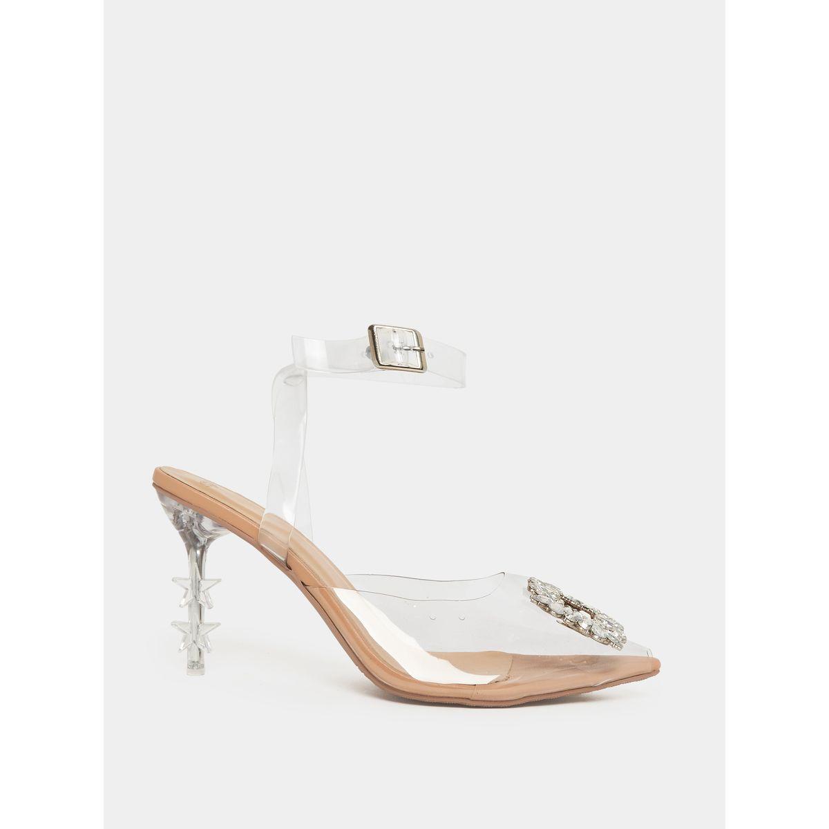 Styli Embellished Trim Ankle Strap Stiletto Heels-women-shoes-heels-image-1
