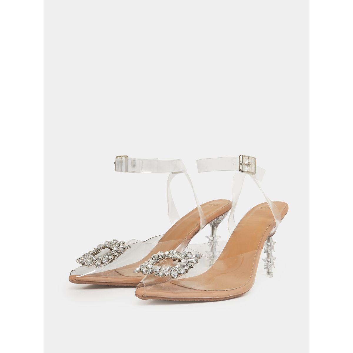 Styli Embellished Trim Ankle Strap Stiletto Heels-women-shoes-heels-image-2