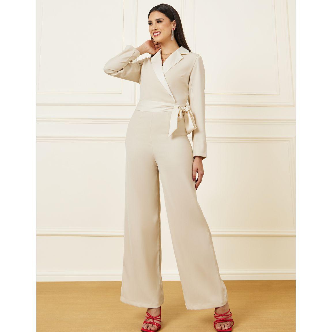 Styli Satin Lapel Tie Up Detail Wide Leg Jumpsuit-women-clothing-jumpsuits-image-1