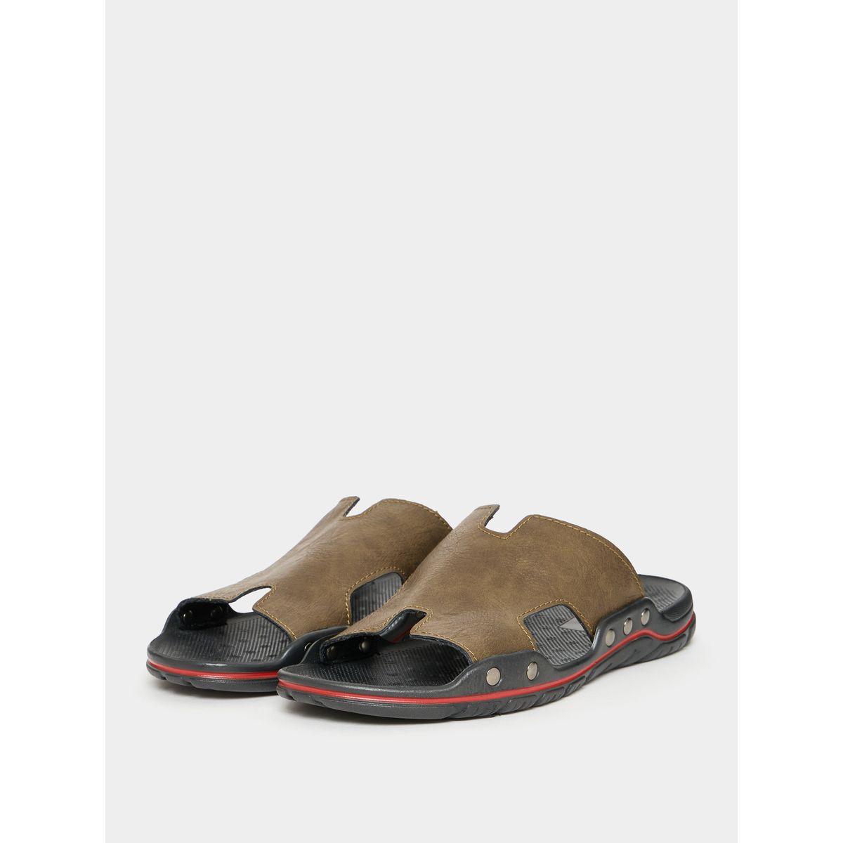 Styli Open Toe Casual PU Sandals-men-shoes-sandals-image-2