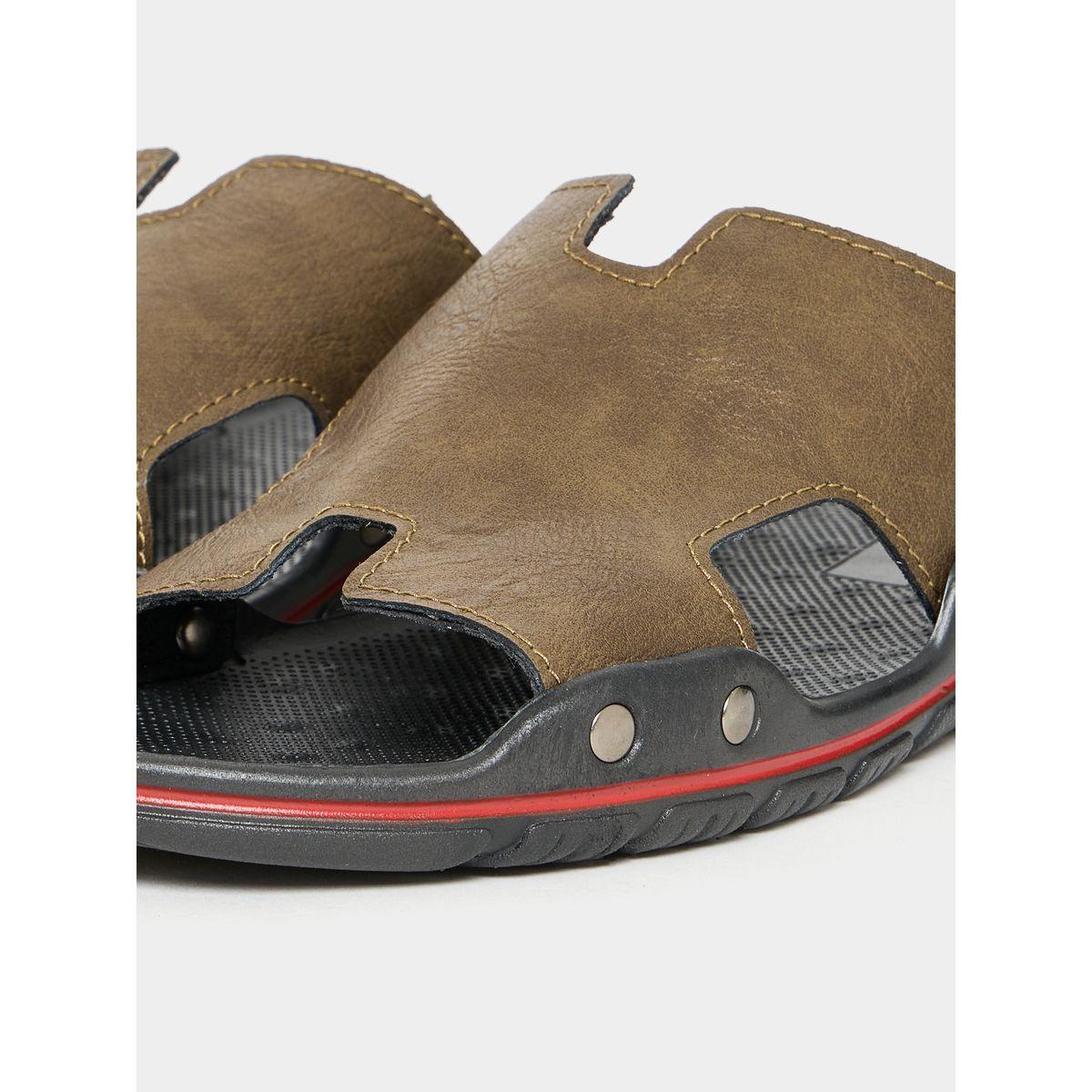 Styli Open Toe Casual PU Sandals-men-shoes-sandals-image-5