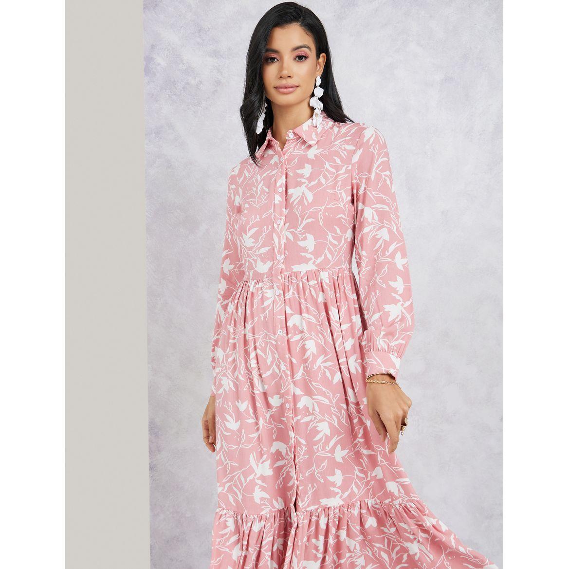 Styli Floral Printed A-Line Midi Dress-women-clothing-dresses-image-2