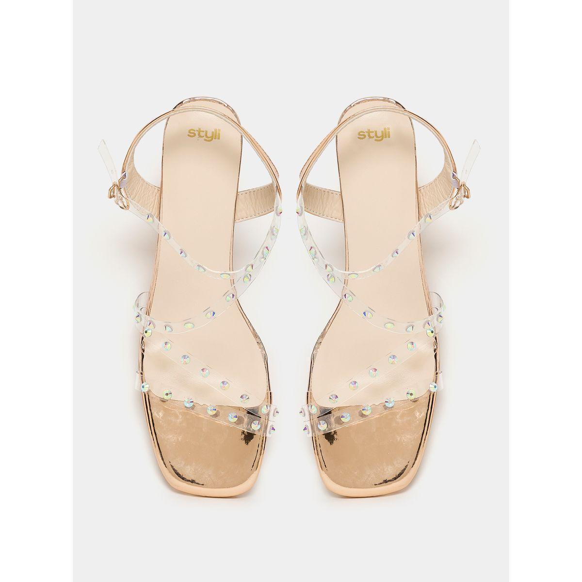 Styli Studded Strap Slingback Sandals-women-shoes-heels-image-6