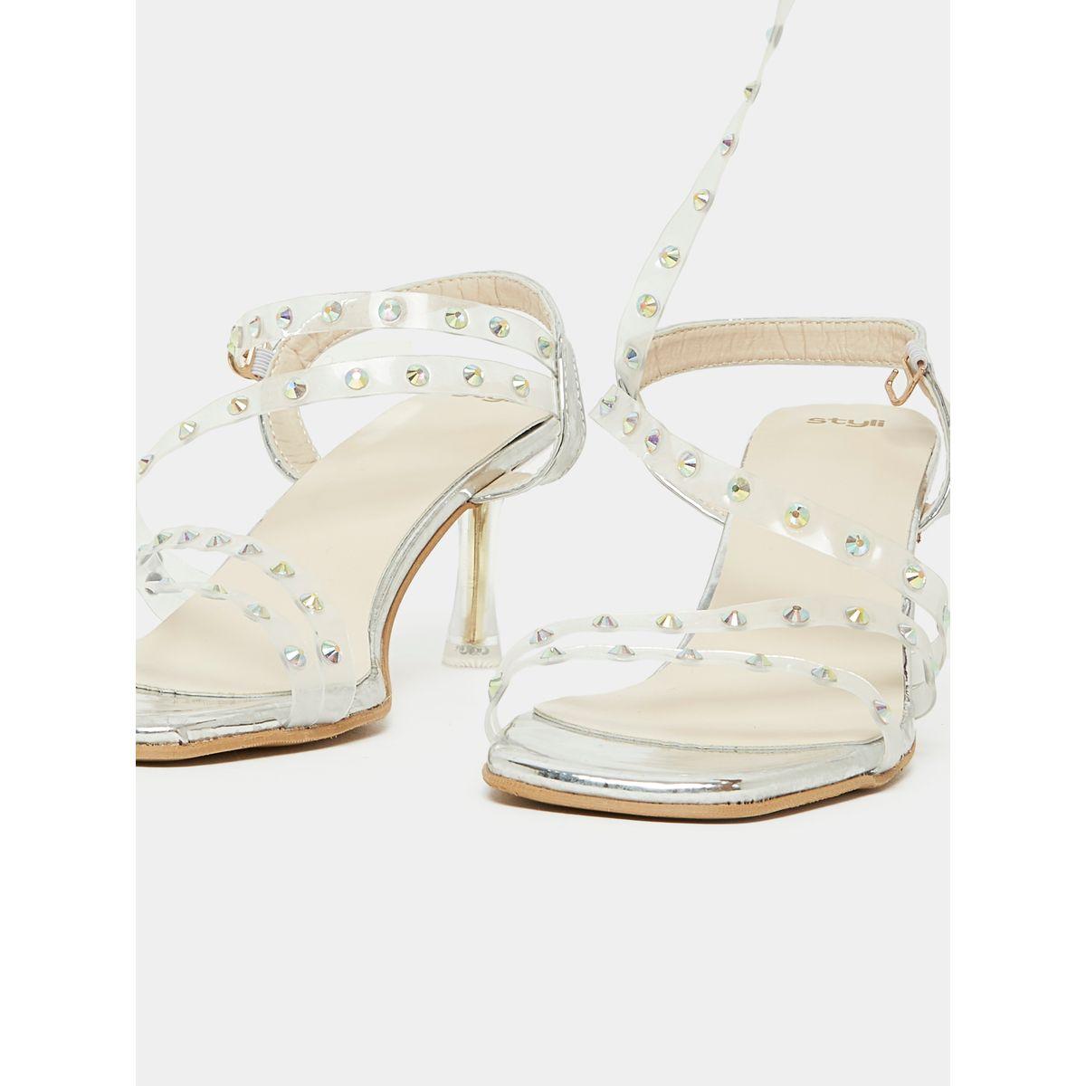 صندل بسير مرصع مع سير خلقي للغلق-women-shoes-heels-image-3