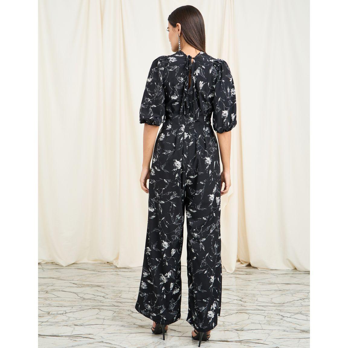 Styli Abstract Print Pleated Detail Wide Leg Jumpsuit with Tie Up Closure-women-clothing-jumpsuits-image-4