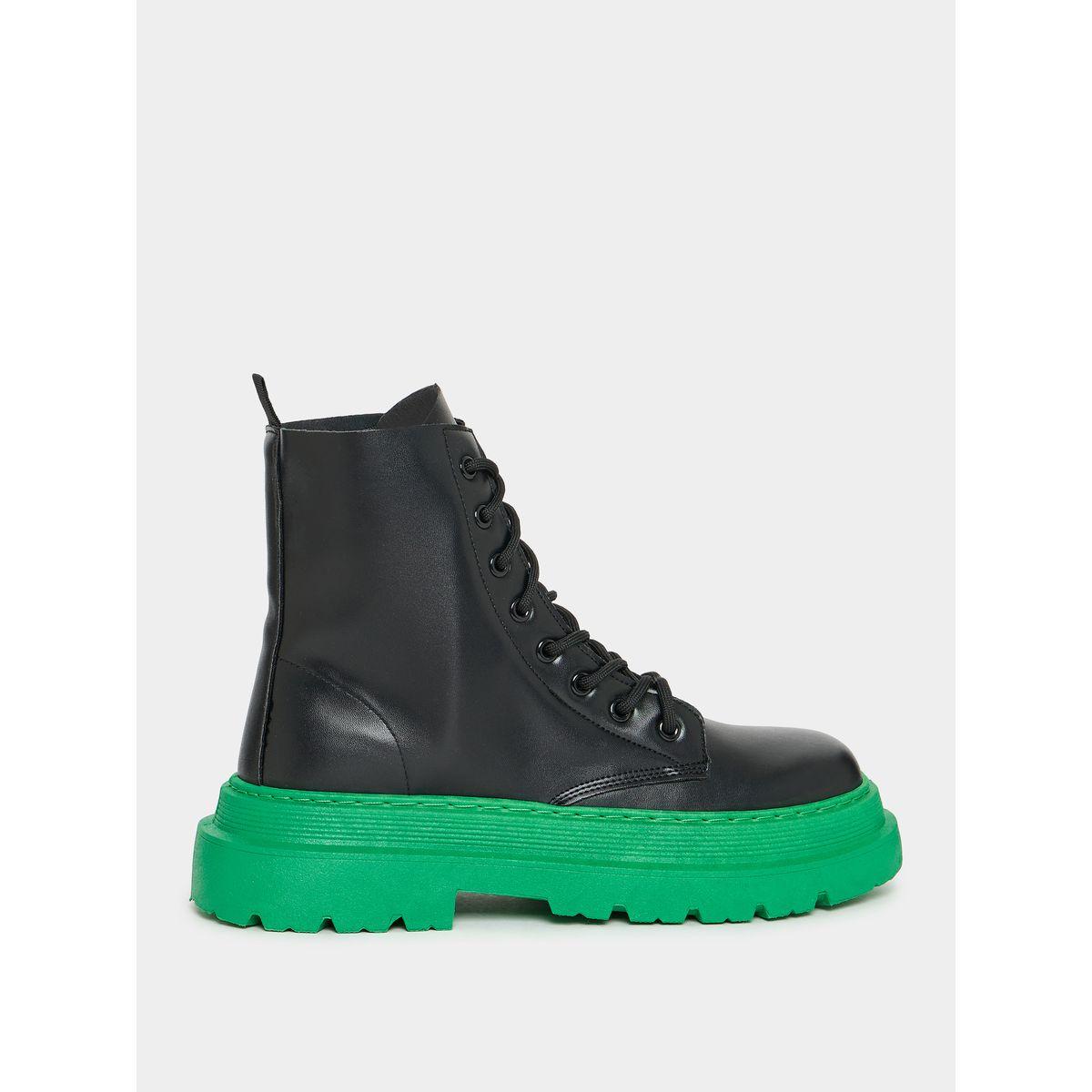 Styli Solid High Top Lace Up Combat Boots-men-shoes-boots-image-1